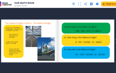 Matematička knjiga -Frendship bridge through the screen.